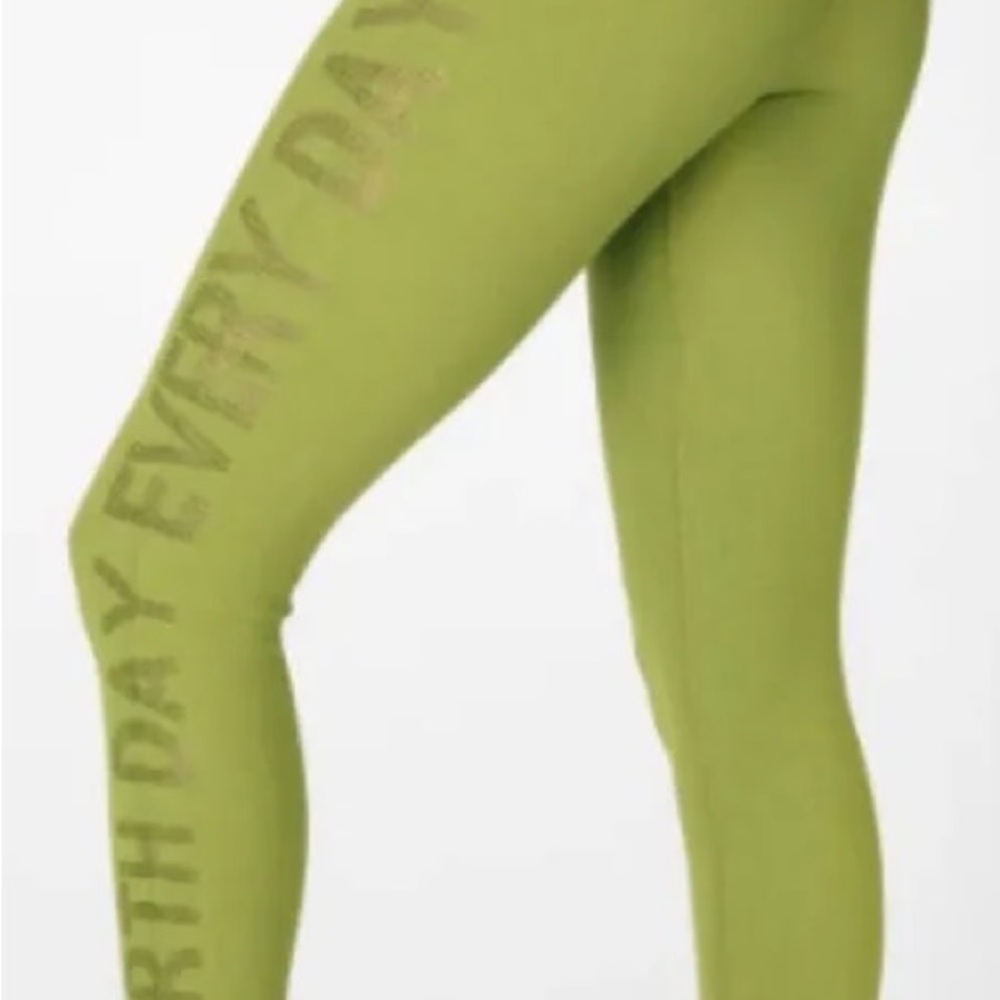 Sculpt Knit by Fabletics Green High-Waisted Leggings
